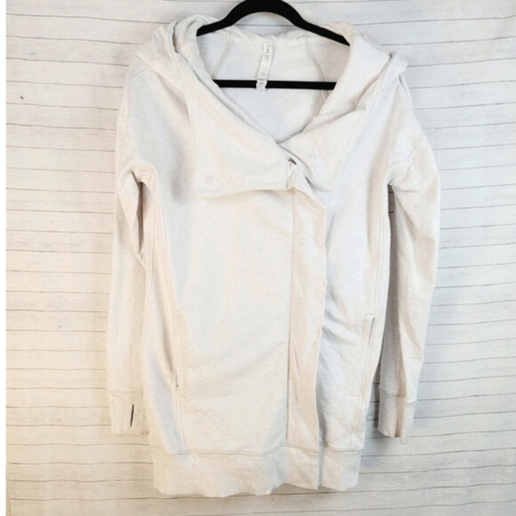 Lululemon Wrap Up Jacket in Heathered Angel Off White, sz 6 - Picture 1 of 16